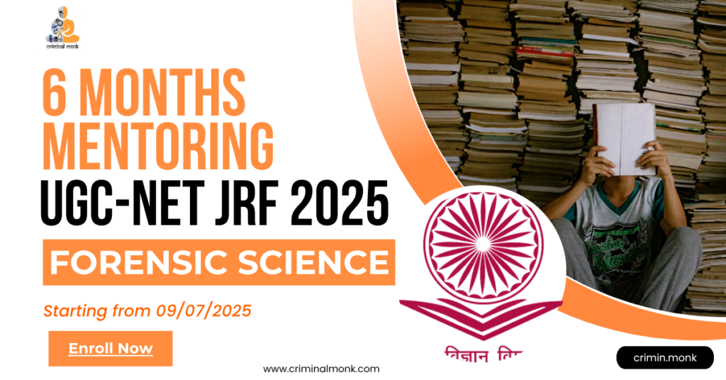 criminal monk net jrf FORENSIC science 2025 mentoring